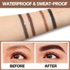 Boonbeen Eyebrow Set, 2-Colour Eyebrow Powder and 4-Fork Tip Brow