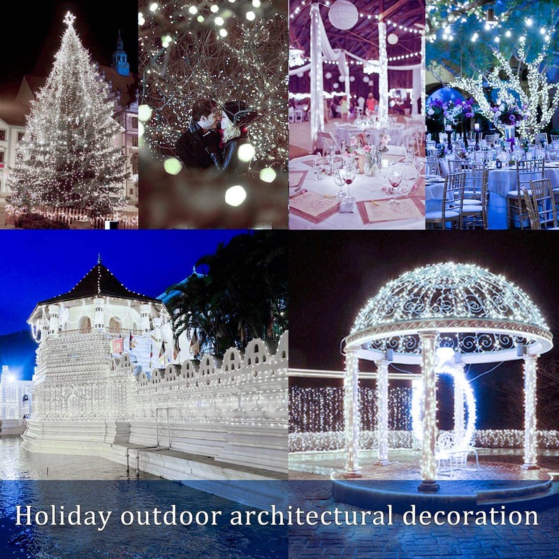 1 Pack Extra-Long Solar String Lights Outdoor, 39FT 100 LED