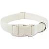 Cotton Hemp Dog Collar Adjustable, White Dog Collar Soft Natural