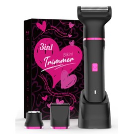 Bikini Trimmer for Women - Waterproof Wet & Dry Electric Foil Shaver for Private Area, Rechargeable Dock, Painless Smooth Shaving & Trimming of The Body, Face, Underarm, Legs, Tiktok Trend Items