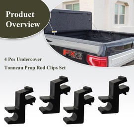 8 Pcs Prop Rod Clips Set Fit for Undercover Tonneau Prop Rod, Truck Bed Cover Clips for Undercover Ultra Flex Hard Folding Truck Bed Tonneau Cover Prop Rod