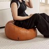 Storage Ottoman, Foot Stool, Lazy Sofa, Leather Stitched Cushion with