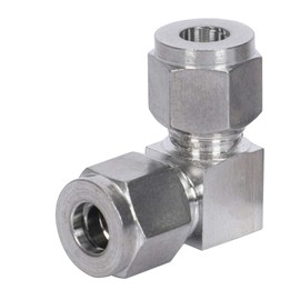 LOZOME 304 Stainless Steel 90 Degree Elbow Compression Fitting, Adapter with Twin Ferrules,1/2" Tube OD