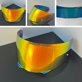 BSTOP HJ-33 Helmet Visor for HJC i90 Shield Replacement Uv Protected Faceshield Helmet Accessories (Revo Deep Red-day useonly)