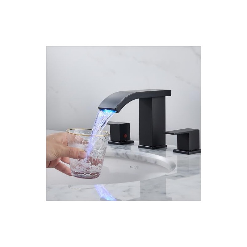 Bathroom faucets 3 Hole Widespread Modern Bathroom Sink Faucet 8