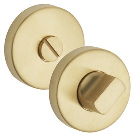 Satin Brass Bathroom Thumb Turn and Release