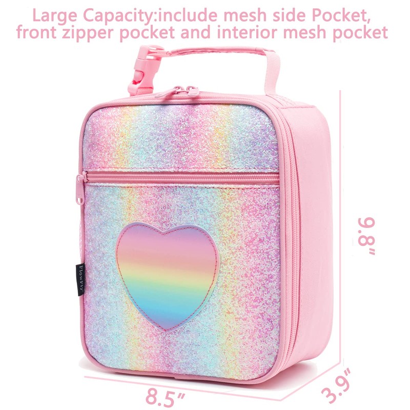 FlowFly Kids Lunch Box Insulated Soft Bag Mini Cooler Back
