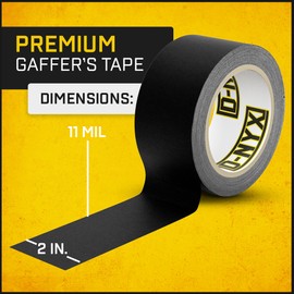 D-NYX Gaffer Tape 2 Inch x 1 Pack White Gaff Tape No Residue, Heavy Duty Gaffers Tape, Multipurpose Real Professional Grade White Gaffer Tape, Matte Finish, Non-Reflective, Waterproof