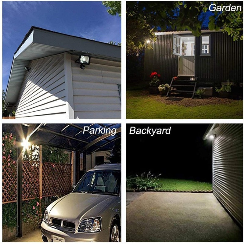 HANNAHONG 10W LED Motion Sensor Flood Light Plug in,PIR Induction