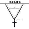 IEFLIFE Boyfriend Gifts Boyfriend Necklaces, Black Cross Necklace Boyfriend Jewelry
