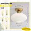 KCO Lighting Mid Century Modern Large Semi Flush Mount Ceiling