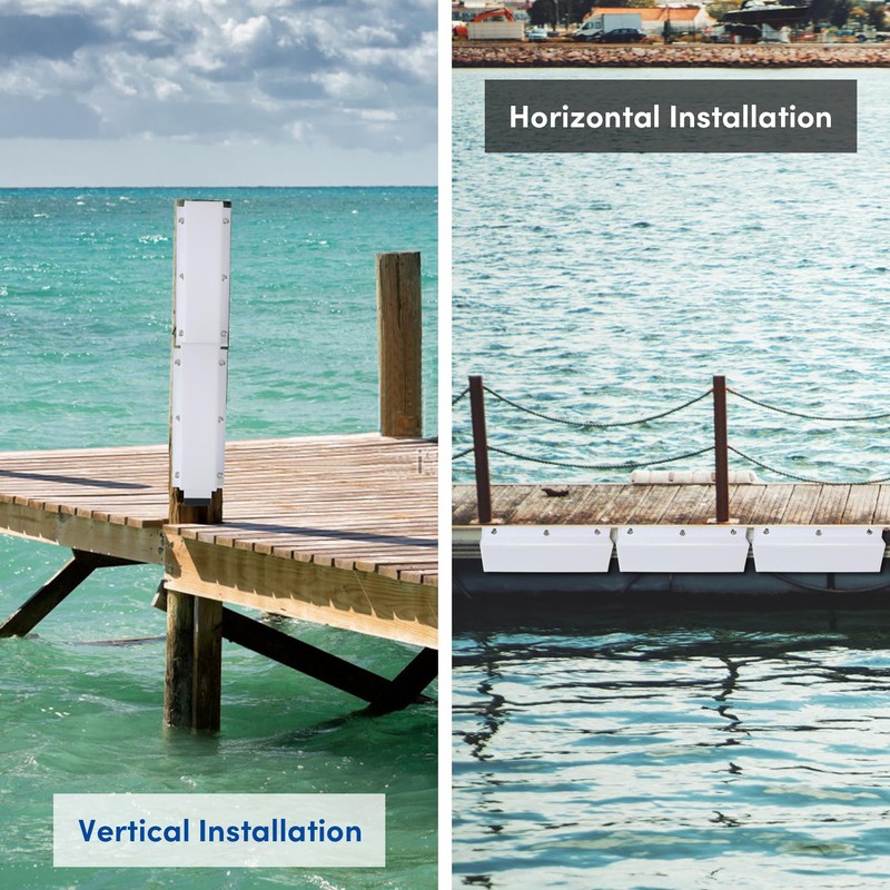 ORLANG 16" Dock Bumpers,PVC Dock Fenders with Stainless Steel Screws,Boat