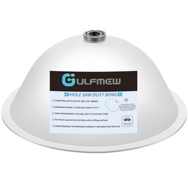 Gulfmew 1 Pack Drill Dust Bowl & Hole Saw Dust Bowl for Drilling, Installing Recessed Lights and Works with All Hole Saws, Silicone Transparent Drill Sawdust Collector, Adds Bearings for Durability