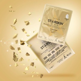 STARSKIN VIP Gold Mask Face 4x40g, Coconut Bio-Cellulose Revitalizing Face Mask for all Skin Types, Korean Skin Care, Instant Hydration and Plump, Moisturizing and Nourishing, K Beauty Skincare