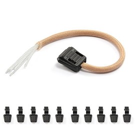 Set of 10 Robust Plastic End Plugs/Folding Closure Autoclose) for Paracord Rope Cords 17 mm x 12 mm, Colour: Black – Ganzoo