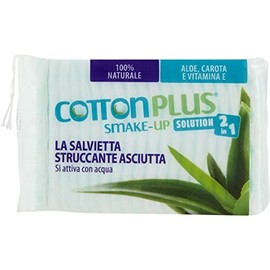 Cotton Plus SMAKE-UP ALOE VERA MAXI 50 pz. STRUCCANTE NATURALE Salviette struccanti asciutte brevettate, senza conservanti, 100% naturali!