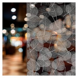 BDF 4WHLV Decorative Window Film White Leaves (48in X 22ft)