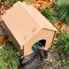 Outdoor Cat House, Double-Layer Hollow PP Pet Shelter for Stray