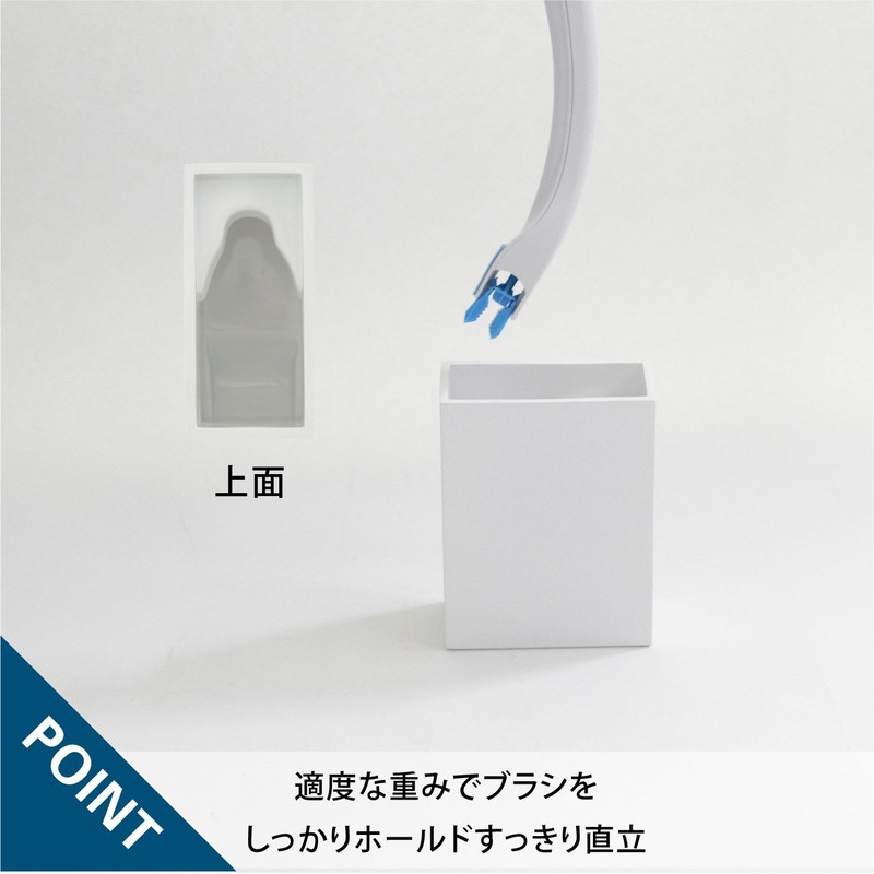 ideaco SB Stand Flushable Toilet Brush Stand, White