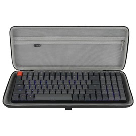 GEEKRIA 90%-96% Keyboard Case, Compatible with Keychron K4 / K4 HE, RK Royal KLUDGE RK96 / RK100, Hard Shell Travel Carrying Bag for 100keys Mechanical Gaming Keyboard (Dark Gray)