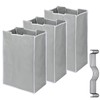 Jhua 3 Pack Large Laundry Sorter with 6 Handles, 600D