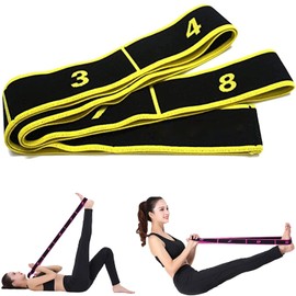 2 Yoga Bands, Elastic Sports Fitness Band, Yoga Stretch Strap with 8 Loops, Stretch Resistance Bands, Training Bands, Fitness Bands, for Liebscher and Bracht