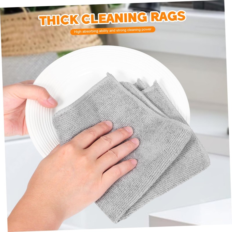 Ciieeo 8pcs Microfiber Cleaning Cloths Soft Absorbent Dish Towels for