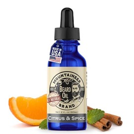 Beard Oil by Mountaineer Brand: WV Citrus & Spice. Beard Conditioning Oil, 2 Ounce Bottle