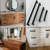 Redunest Cabinet Pulls Matte Black Cabinet Handles Square Drawer Pulls,