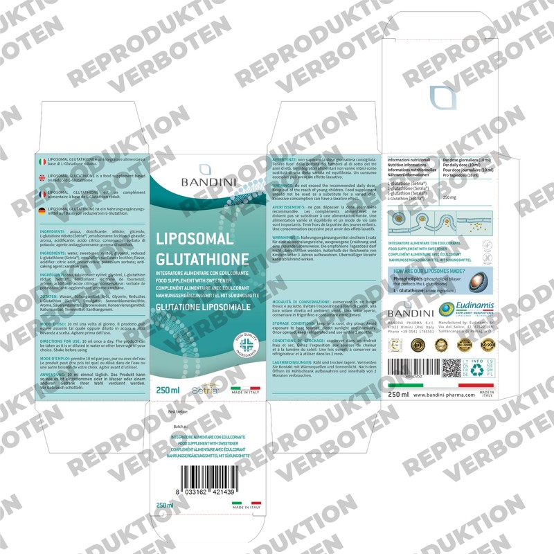 Bandini® Liposomal Glutathione 250 ml L-Glutathione Setria® Liposomal Tripeptide Glutamic