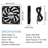 DIANN 2pcs 8010 Cooling Fan 5V 0.27A USB 80x80x10mm Brushless