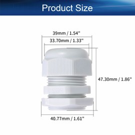 Heyiarbeit 10Pcs PG25 Cable Gland Plastic Waterproof Cable Glands Joints Adjustable Connector for Machinery Control Boxes White