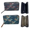 SoBo LEATHER Ladies Purse, Medium Size Purses Featuring Fishes, Zipped
