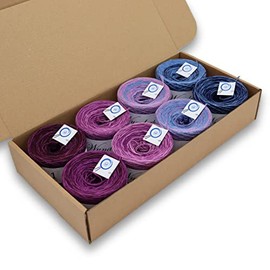 Wunderkiste Colour Gradient Yarn, 3-Ply 2,000 m, (8 x 250 m) 400 g, Bob Colour Gradient Yarn for Knitting and Crocheting (WU0059)
