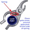 2-3/8" (2-1/2") x 1-3/8" Durable Chain Link Spring Loaded Gate