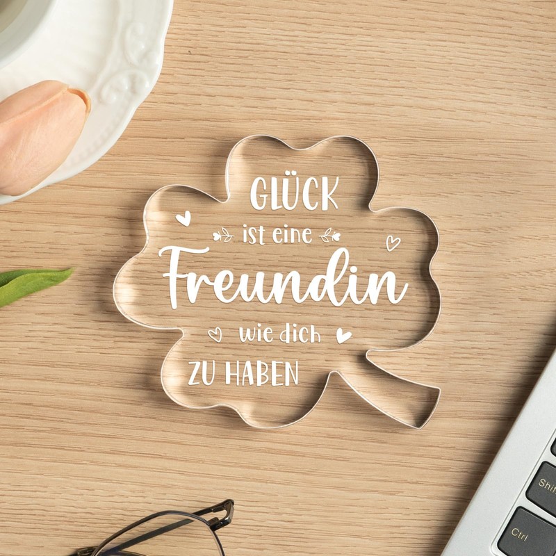 Beste Freundin Geschenke, Geschenk Freundin Geburtstag, 10.43cm Acryl-Dekoständer, Freundschaft Geschenk