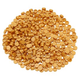 PATIKIL 455 Pcs Flat Blocks Bulk, 1x1 Round Golden Yellow Classic Tiles Smooth Surface Mini Building Blocks Accessories Compatible Bricks Kits for Building Floor Walls Mosaic Pixel Arts