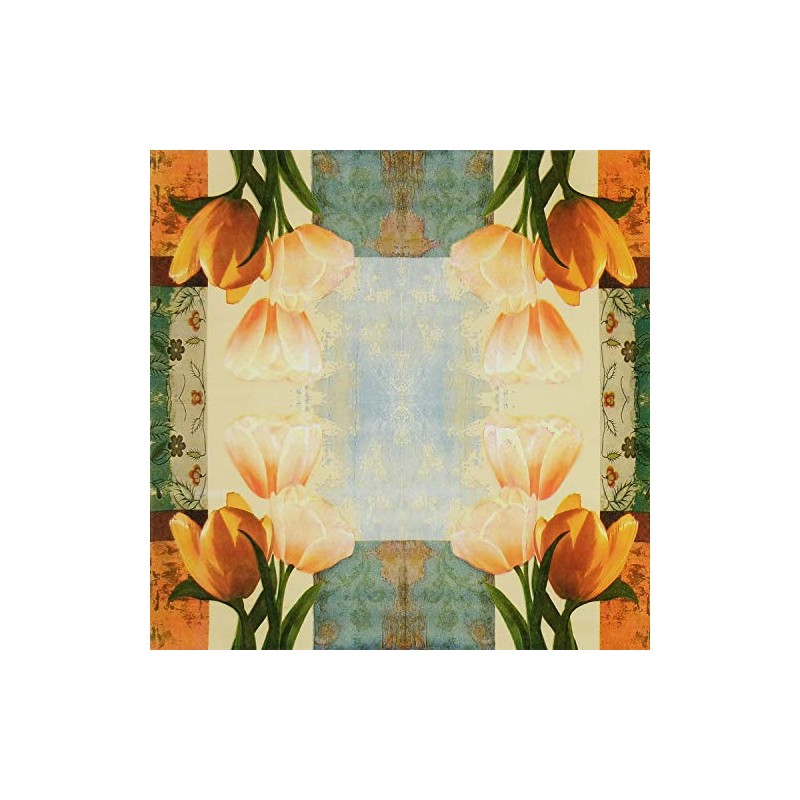Zelten 結婚式・ディナー・ティーパーティー用カラーペーパーナプキン 20枚入り シャビーシックデザイン シャワーパーティー用, チューリップ