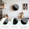 Mebus Radio Controlled Wall Clock Silent Dome Glass Frameless Black