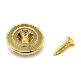 Vintage Forge Gold Round Slotted String Retainer Guide Tree for Fender Precision Jazz Style Bass Guitars and Others with Screw BSR50-GLD