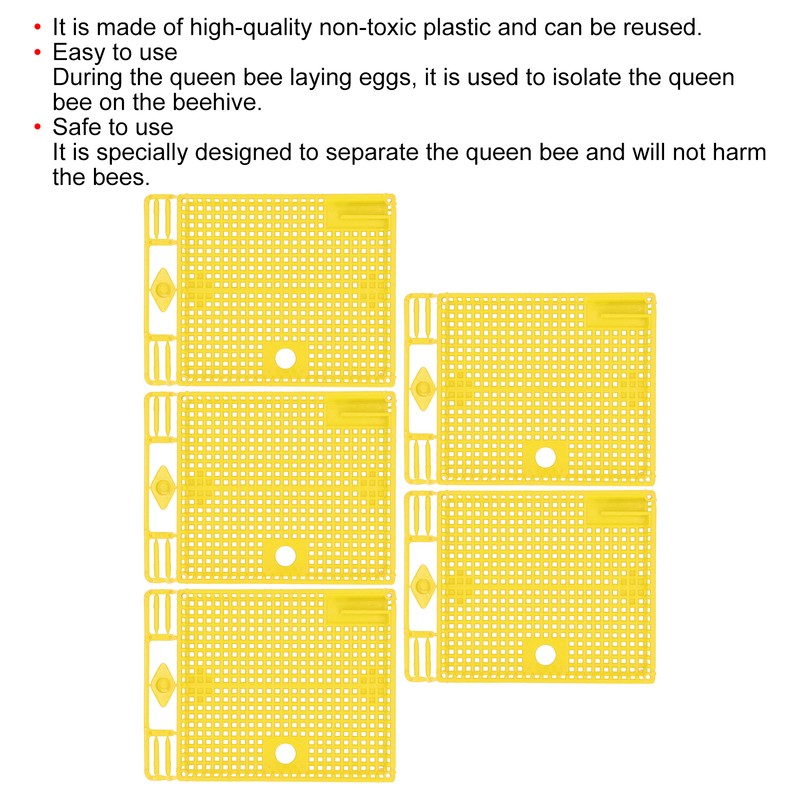 5Pcs Reusable Queen Bee Isolator Portable Queen Introducing Cage Beekeeping