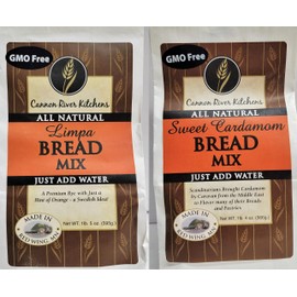 Swedish Bread Mix Combo Pack - Limpa and Sweet Cardamom Flavors - 1 of Each