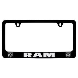 Dodge Ram - Soporte para marco de matrícula de metal con revestimiento negro