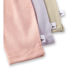 Burt's Bees Baby Knit Jogger Pants, Baby Sweatpants, 100% Organic Cotton Infant Bottoms, Pink Sand 3pk, 3-6 Months