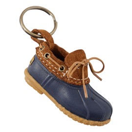 L.L.Bean Elle Bean Rubber Mock Key Chain, blue/brown