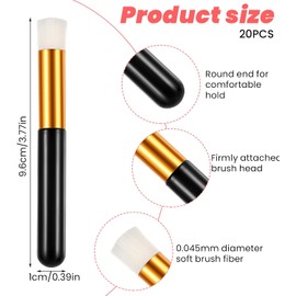 20 pinceles de champú para pestañas, cepillos de pestañas negras, limpieza profunda, cepillo de extensión de pestañas, cepillo de limpieza para mujeres, herramienta cosmética