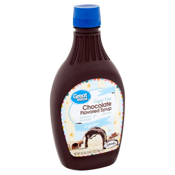 Great Value Chocolate Flavored syrup sugar free 524g