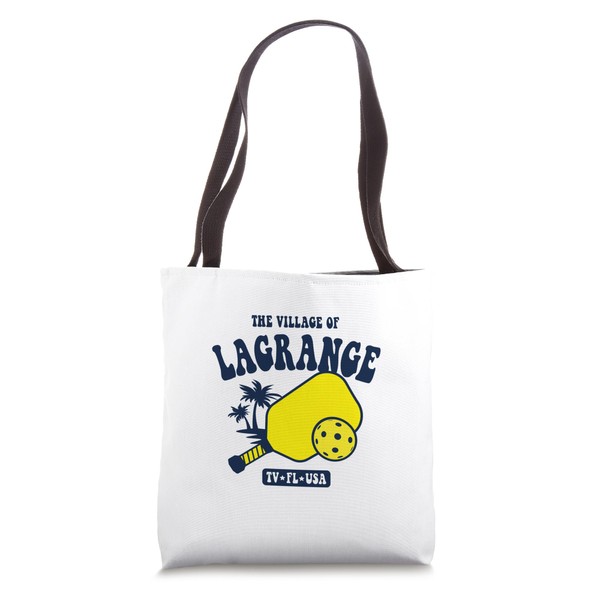 The Village of LaGrange Pickleball Design Tote Bag