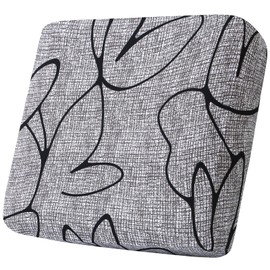 Smiry Printed Couch Cushion Covers, Stretch Soft Couch Covers for Sofa, Washable Non-Slip Sofa Slipcover Furniture Protector for Indoor and Outdoor (1 Pack, Grey and Black)