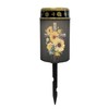 NETILGEN Cross-Sunflower Solar Lights Outdoor Garden Stake Lights Waterproof Cemetery